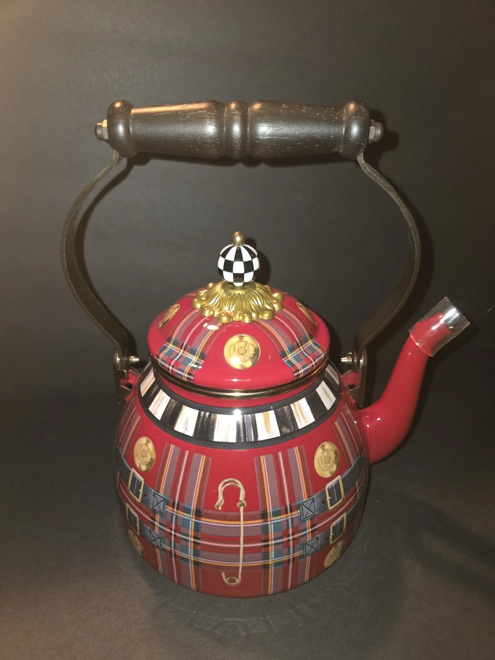 Mackenzie Childs 2 Qt. Kilted Tea Kettle